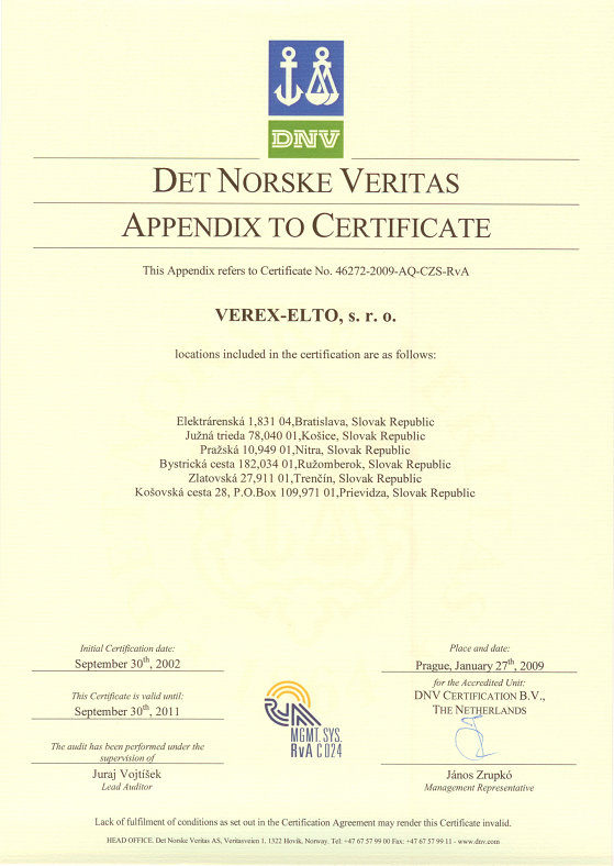 Appendix ISO 9001:2000 EN  